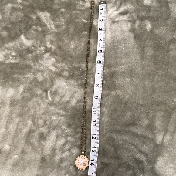 Inspirational Gold Pendant Necklace - Picture 3 of 3